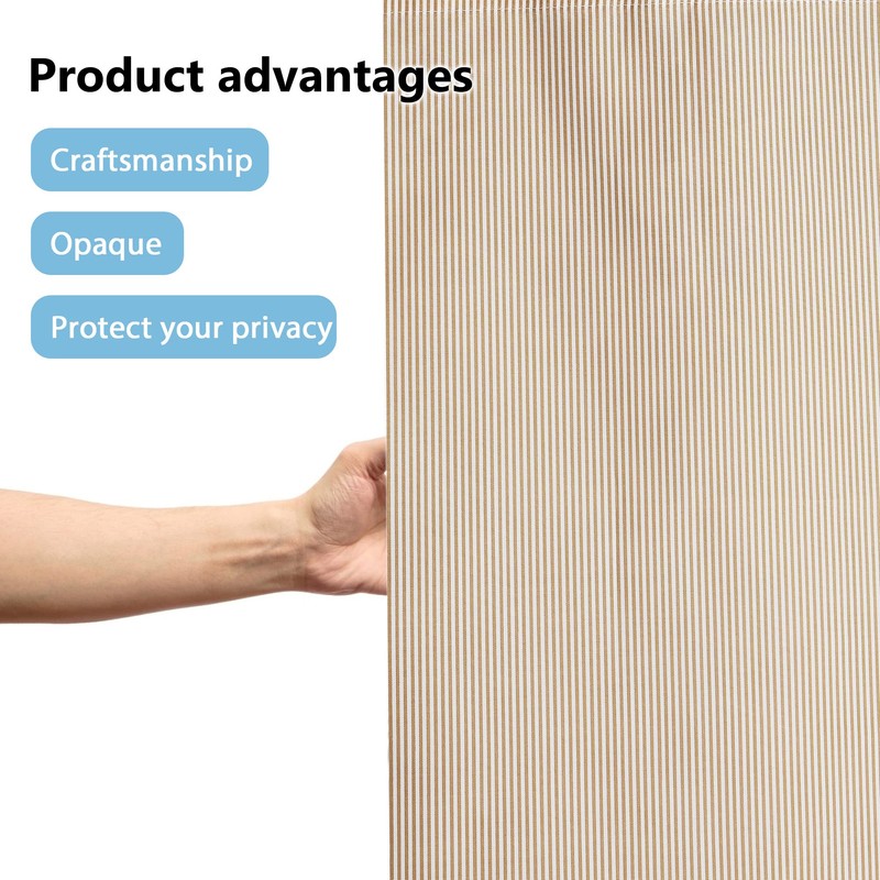 Dufu Shower Curtain 180 x 200 Beige Waterproof Polyester Bath,