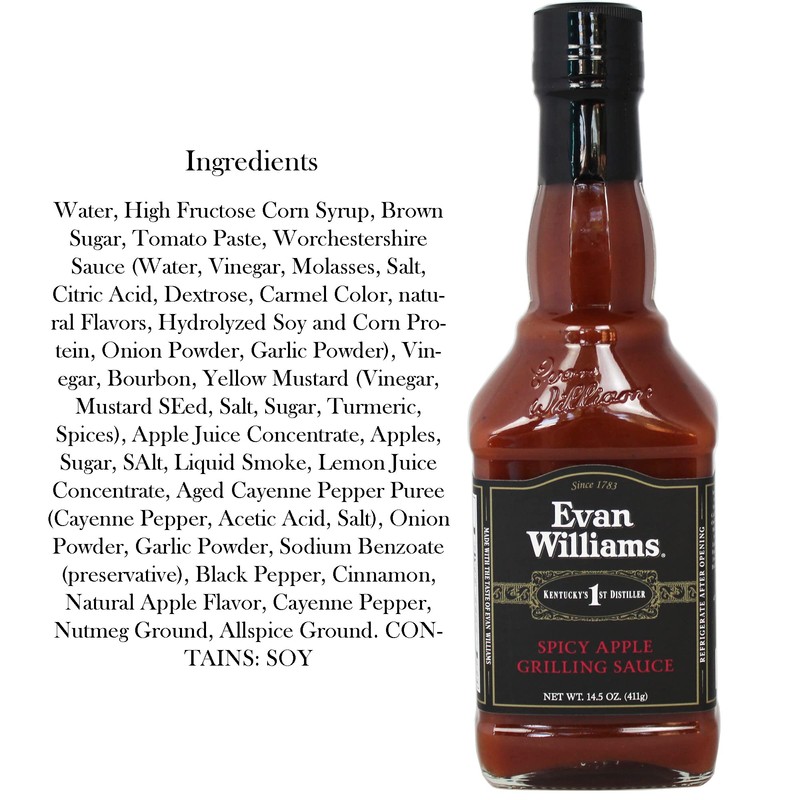 Evan Williams BBQ grilling Variety FOUR pack Includes: Spicy Apple/Hot-N-Spicy/Hickory