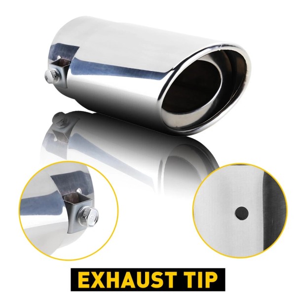 Unbranded Car Exhaust Pipe Rear Tail Throat Muffler Tip Chrome