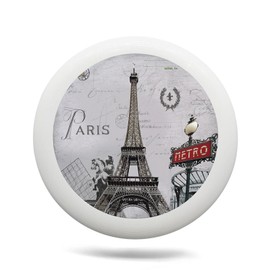 Uanvaha Retro Vintage Eiffel Tower Flying Discs Paris Landmark Ultimate Disc Equipment 175g for Teens Adults Beginners and Advanced Players