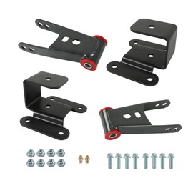 2"-4" Drop Shackles Hangers Lowering Kit Replacement for Ram 2500 3500 2WD 4WD 1994 1995 1996 1997 1998 2000 2001 2002