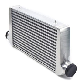Universal Front Mount Intercooler 25 * 3 * 12" 3" Inlet & Outlet Intercooler Aluminum I/O FMIC Front Mount Intercooler Core 5-50PSI Set Silver Polished Intercooler Large Intercooler (25 * 3 * 12" 3")