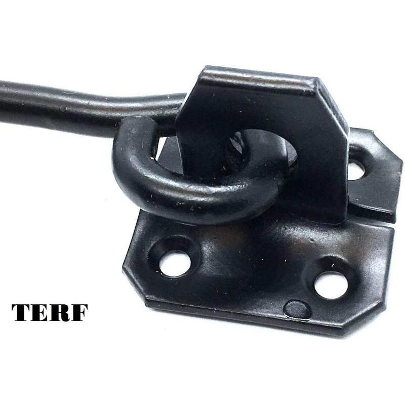 TERF® 150mm Heavy Duty Antique Black Wire Cabin Door Hook