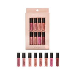 Manna Kadar Lip Library Mini Liplocked Priming Gloss Stains, Multi-Colored, 8 Count
