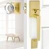BonKuDoo Front Door Handle Set, Front Entry Handleset with Glass