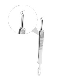 minkissy Tool Kit 3pcs Stainless Steel Tweezers Extractor Anti-slip Design Easy to Use