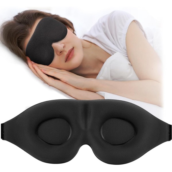 Generic Sleep Mask for Men Women, Upgraded 3D Contoured Cup