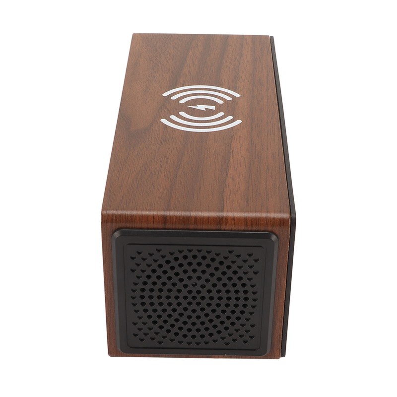 Wooden LED Clock Home Bedroom Brown Digital Alarm Clock with