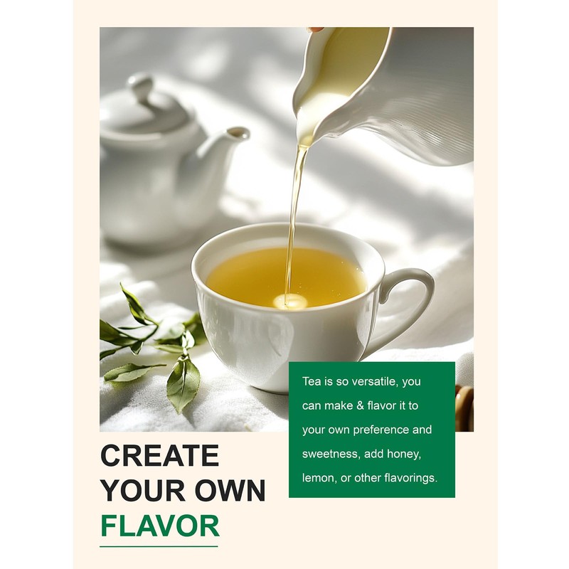 TeeLux Decaf Green Tea, CO2 Decaffeinated Green Tea Loose leaf,