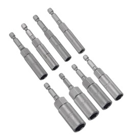 CoCud Quick-Change Nut Setter Driver Bit, 6-13mm Metric 80mm Length 1/4" Shank, CR-V No-Magnetic Straight Shank Setter Drill Bits - (Applications: for Auto Repair) - 8pieces