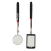 2Pcs Telescoping Inspection Mirror Set LED Lighted Flexible Retractable Pickup