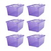 Life Story 6-Pack Stackable Plastic Storage Bins w/Handles & Snapping