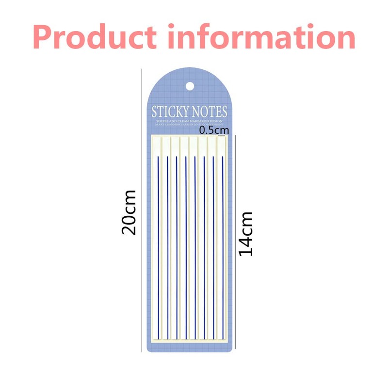 960Pcs Removable Long Strips Page Markers Underline Highlight Strips Clear