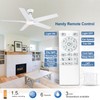 putroad 52 Inch Ceiling Fans with Lights and Remote, White