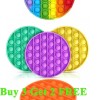 HiTechFix NEW ROUND PUSH POP SILICONE SENSORY FIDGET TOY ANXIETY