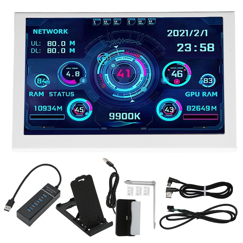 5in Computer Temp Monitor IPS USB Mini Screen PC Sensor