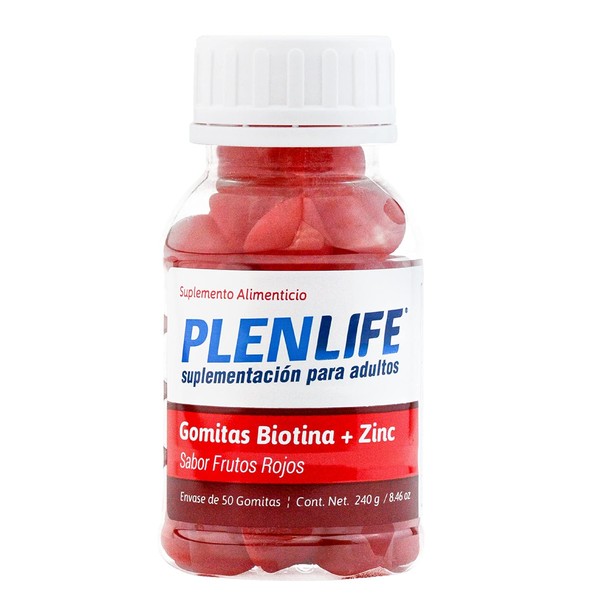 PLENLIFE - Gomitas con Biotina y Zinc - Suplemento sin