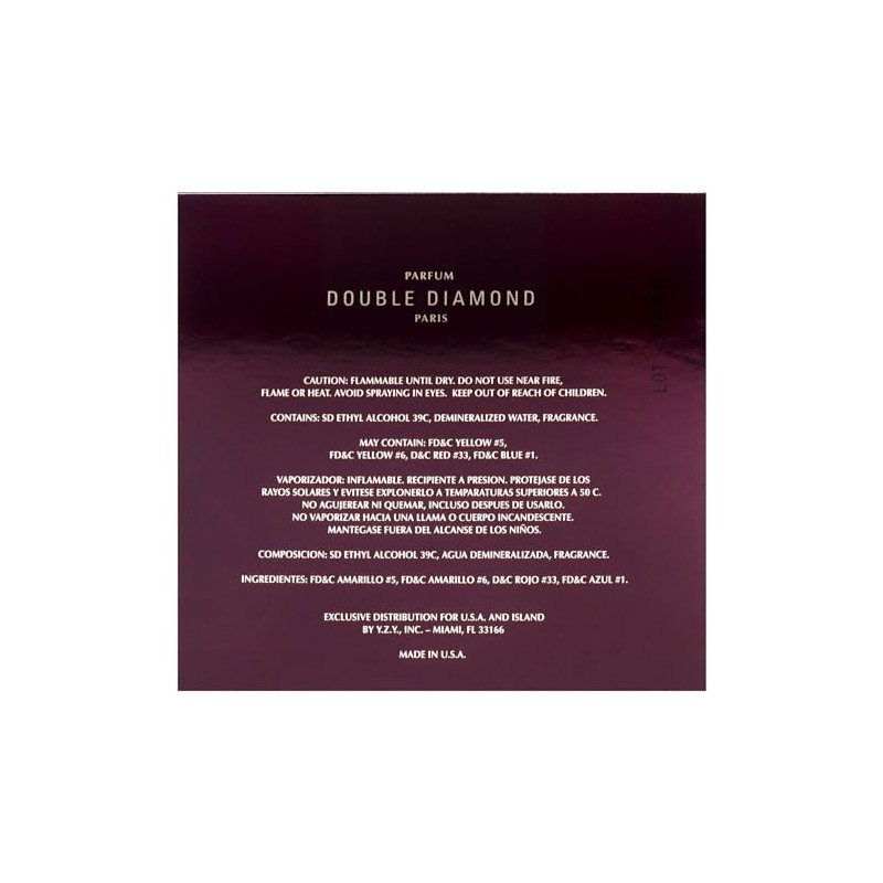 Double Diamond Fragrance Floral Woody, 3.4 Oz