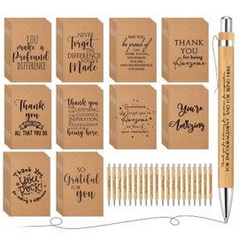 Tinlade 60 Pcs Employee Appreciation Gifts Bulk Mini Inspirational Notebooks and Motivational Pens Christmas Thank You Gifts for Student Teacher Nurse Volunteer Coworker School Office Supplies