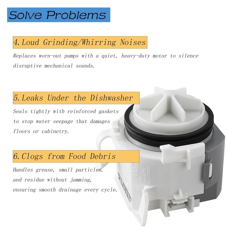 00631200 Dishwasher Drain Pump for Bosch Replace 631200 AP5972147 PS11704799,