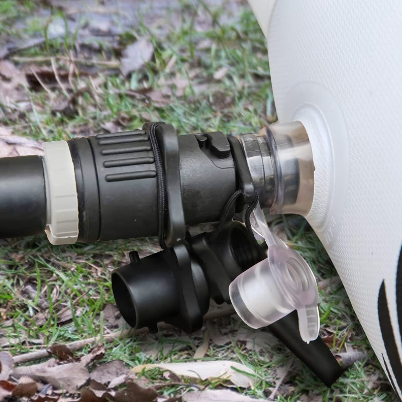 EKKONG Aufblasbarer Adapter, Pumpenadapter, Ventiladapter mit 4 Stück Luftdüse, Luftventil