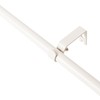 eTeckram 5/8" Single Curtain Rod with Boule Finials (Weathered White,