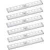 Vyanlight 6 Pack 10-LED Light Strips Battery Operated Wireless Stick-On