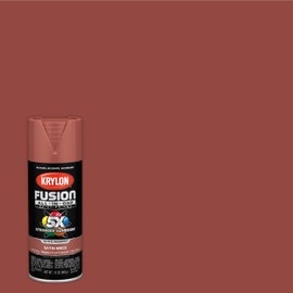 Krylon Fusion All-In-One Adhesive Spray Paint for Indoor/Outdoor Use, 12 oz, Brick