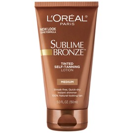 L'Oreal SUBLIME BRONZE Tinted Self-Tanning Lotion Medium Natural Tan 5 oz