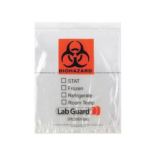 Medegen Medical Products 4916 Specimn Trnsprt Bag,12X15",Org