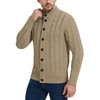 NITAGUT Men's Cardigans Long Sleeve Stand Collar Sweaters Button Down