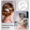 Bridal Hair Clips, 2 Pcs White Flower Hair Clip, Wedding