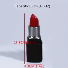 DEAUVIOR Portable Red Lipstick Liquor Flask Stainless 4OZ Alcohol Flask with Steel Funnel Novelties Funny Drink Flasks for Women Girls Party Gift (2)