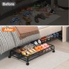 KOSIWU Under Bed Shoes Storage, 2 Pack Rolling Under-bed Storage