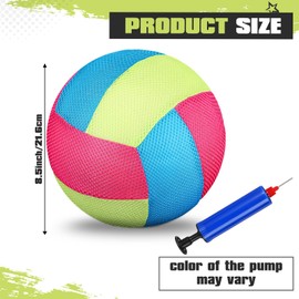 Threan 8.5 Inch Waterproof Volleyball with Sure Grip Technology Water Beach Pool Volleyball for Teens Adults Pool Game Outdoor and Indoor(Pink, Green, Blue)