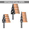 THINKWORK Four Spiral Flute Step Drill Bit Set, 3 Pcs