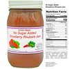 Amish Strawberry/Rhubarb Jam - No Sugar Added - Two 16