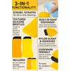 2 Pack 3-in-1 Silicone Sponge Reusable Durable Long Lasting Scrubber