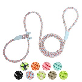 Durable Slip Leads for Dogs, Nylon Slip Lead Rope Dog Leash Heavy Duty for Agility Training, Adjustable 6 Ft X 3/8 Inch Comfortable Training Leash for Small Medium Pets