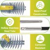 Thatch Rake for Lawn, 15 Inch Lawn Dethatcher with Dual-Edge
