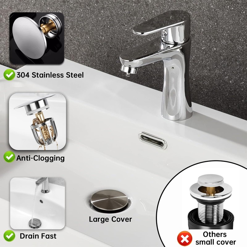 Bathroom Sink Drain Kit with Flexible Expandable Pipe: Odor-Free &