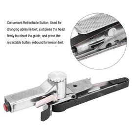 Mini Air Belt Sander, Pneumatic Handheld Angle Grinder Tool for Wood Metal Sanding Grinding (330x10mm)