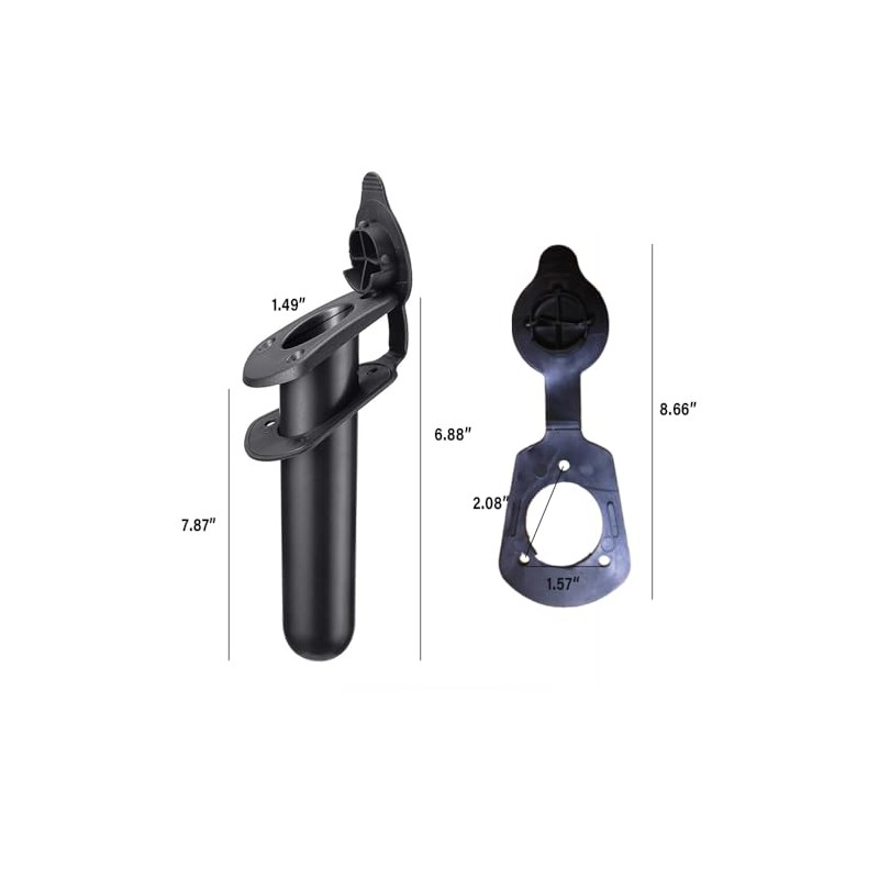 AIMALL 2PCS Fishing Rod Holders with Cap Cover, Flush Mount