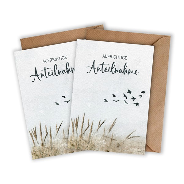 WBdesignz Sympathy Card Pack of 2 with Envelopes - Silent