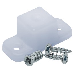 4 Pack Rok Hardware 3/4" (19mm) Drawer Slide Cabinet Side Spacers, Plastic Kitchen Cabinet Spacer for Slide-Out Trays, Screws Included, White - R019WHT