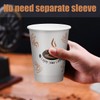Qunclay Disposable Paper Coffee Cups with Lids, 100 packs 12