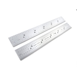 Shinwa H-3001AE 6 inch Rigid Machinist Ruler 4R Graduations (1/64, 1/32, 1/16, 1/8) with 1/32 End Grads