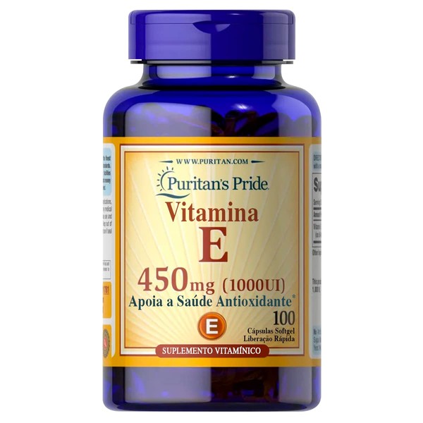 Puritan's Pride Vitamin E 450 Mg, supports immune function, Capsule 100 count