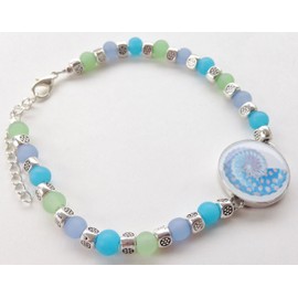 One Putt Designs Par 4 Collection Ball Marker Ankle Bracelet - by The Sea Glass Golf Ball