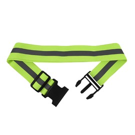 Reflective Taski Belt, Buckle Type, Fluorescent Color and Reflective Lines for Improved Night Visibility, Length: Approx. 47.2 inches (1200 mm), Elastic with Polyester Fiber + Latex Rubber, Easy to Put On and Take Off with Buckle